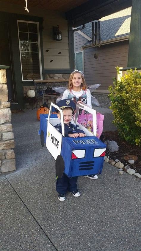 Pin by Linda Monnich on Grandchildren | Police costume kids, Cardboard car, Halloween costumes ...