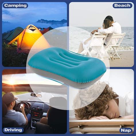 OLUNNA Camping Pillow Inflatable Travel, Ultralight Compressible, Compact, Comfortable ...