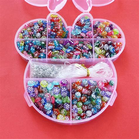 DIY Plastic Acrylic Beads Kit Accessories Girl Toys Jewelry Making Kids ...