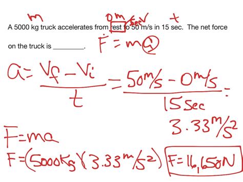 Force problem with calculating acceleration | Science, Physics, Force ...