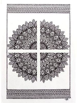 Quadrant Mandala Artwork | Exotic India Art