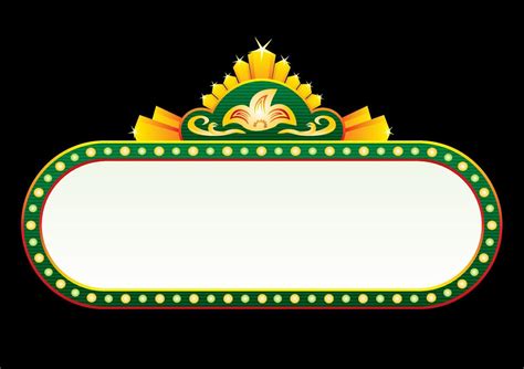 Neon sign in green colours and gold decorations 13376054 Vector Art at ...