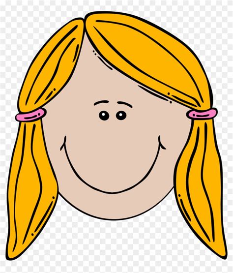 Excited Smiley Face - Cartoon Girl Face - Free Transparent PNG Clipart Images Download