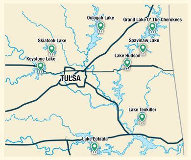 Map Of Oklahoma Rivers And Lakes