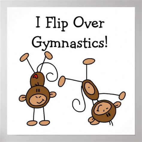 I Flip Over Gymnastics Poster | Zazzle