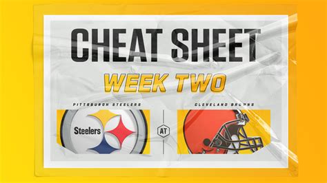 Cheat Sheet: Steelers vs. Browns