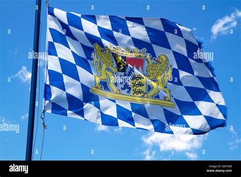 waving bavaria flag Stock Photo - Alamy