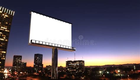 Billboard in night city stock photo. Image of twilight - 41323828