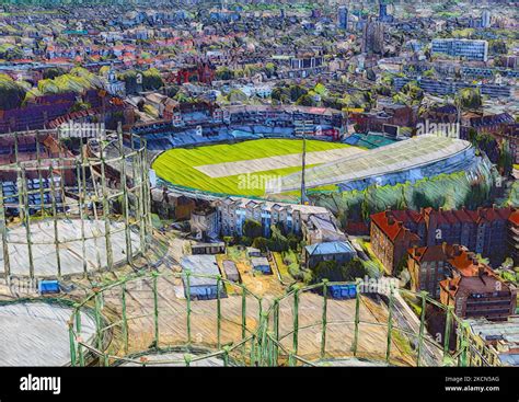 Oval Cricket Ground and Gasometers, London Stock Photo - Alamy