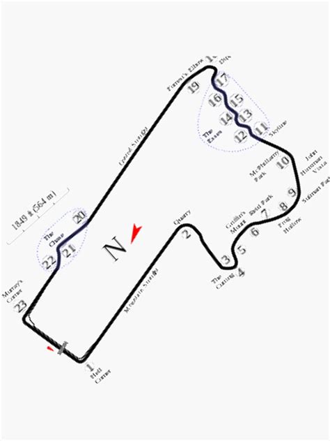 "Bathurst 1000 Race Track Map " Sticker for Sale by AnticvalleyVin | Redbubble