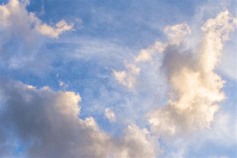 Epic Blue Sky with White Clouds Background Cloudy Texture Stock Image ...