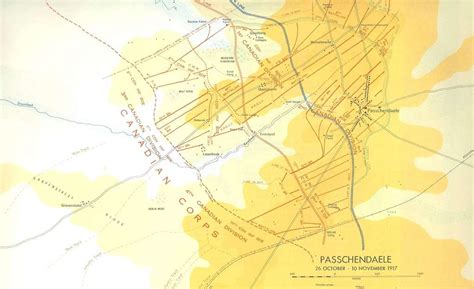 Second Battle of Passchendaele map - Canadian sector - 26 October - 10 ...