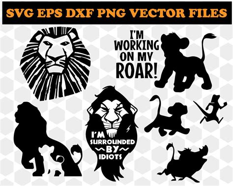 Simba SVG Lion King Cricut Lion King SVG svg files for Cricut Lion King Cut FIle Lion King DXF ...