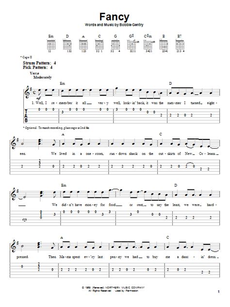 Fancy by Reba McEntire - Easy Guitar Tab - Guitar Instructor