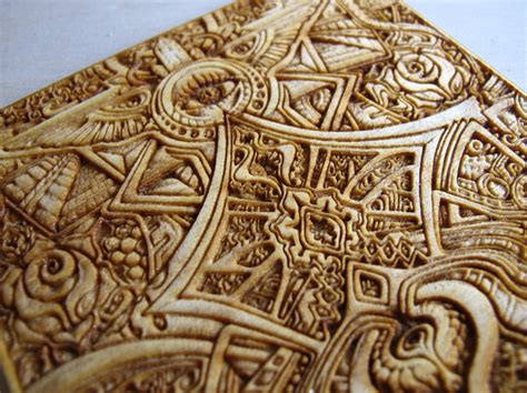 Laser Creative - 3D laser engraved art print in wood for Laura Borealisis