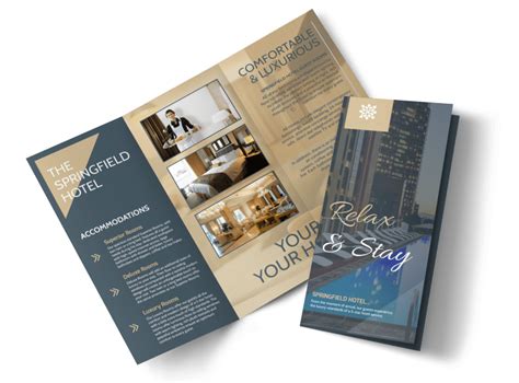 Relax & Stay Hotel Tri-Fold Brochure Template