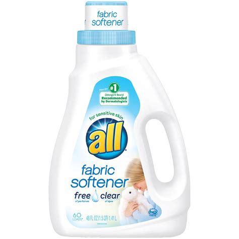 all Liquid Fabric Softener for Sensitive Skin, Free Clear, 48 Oz - Walmart.com