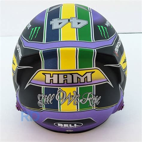 Lewis Hamilton 2021 Brazil GP - 1:2 Scale Bell F1 Mini Helmet ...