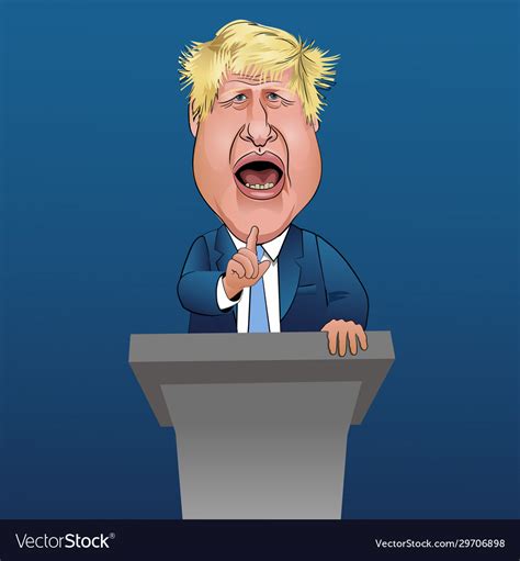 British prime minister boris johnson caricature Vector Image