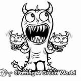 Silly Monster Coloring Pages  Free & Printable sketch template
