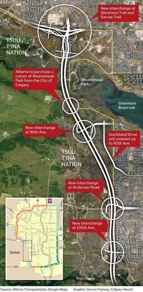 Calgary Sw Ring Road Map - Island Of Hawaii Map