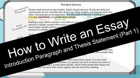 How to Write an Essay: Introduction Paragraph (with Worksheet) - YouTube