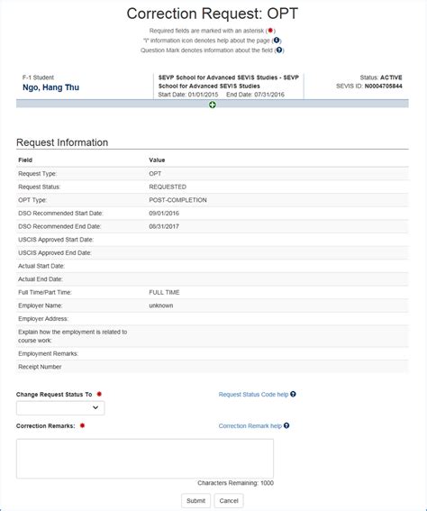 Correct SEVIS Status of USCIS Request | Study in the States