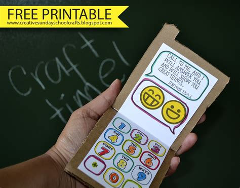 Creative Sunday School Crafts: Cell Phone craft "I can talk to God" - Free Printable!