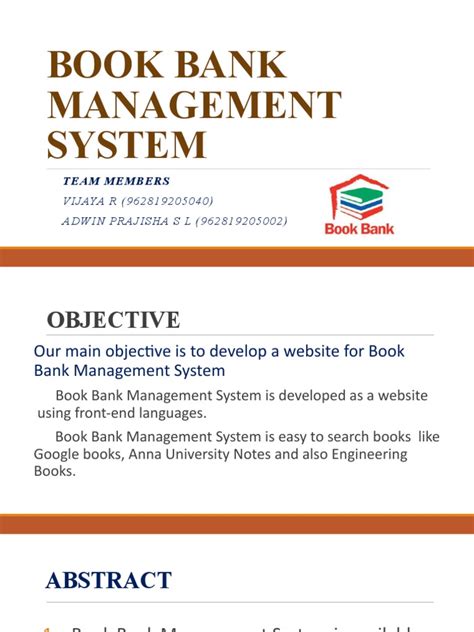 Book Bank Management System | PDF