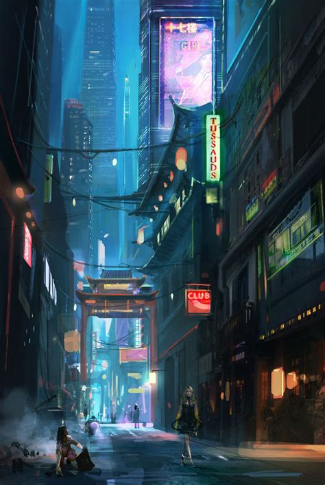 Punk Street, tingting Y on ArtStation at https://www.artstation.com ...