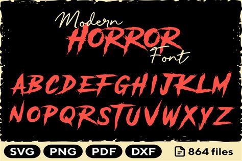 Horror Font Svg Png Pdf Dxf Alphabet Graphic by fromporto · Creative ...