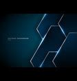 Abstract template blue glossy metallic with shiny Vector Image