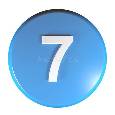 Number 2 Blue Circle Push Button - 3D Rendering Illustration Stock Illustration - Illustration ...