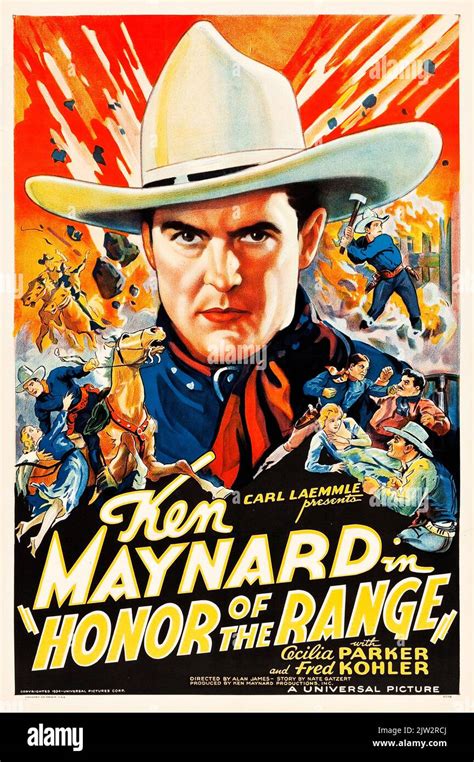 Vintage western. film poster - Ken Maynard - Honor of the Range ...