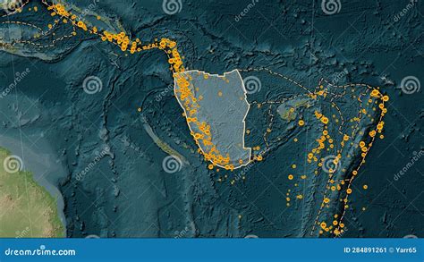 Near New Hebrides Plate. Boundaries. Wiki Map Stock Illustration ...