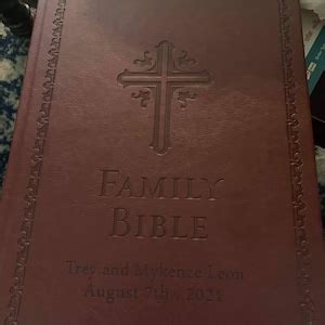 Heirloom Personalized Family Bible, Engraved Bible, Religious Gift, Personalized Prayer Book ...