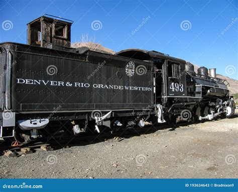 Historic Denver and Rio Grande Western Steam Locomotive and Coal Tender ...