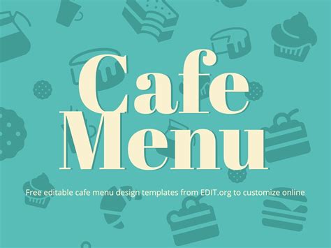 Free Cafe Menu Templates to Customize