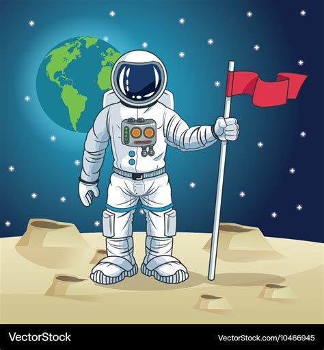 Astronaut space cartoon design Royalty Free Vector Image