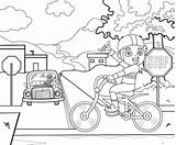 Road Safety Coloring Page sketch template
