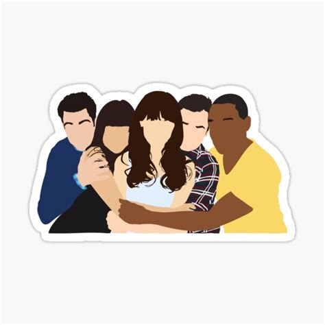 "New Girl Cast" Sticker for Sale by LindseyL | Redbubble