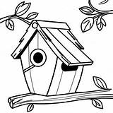 Bird House Coloring Page 20943 17007 sketch template