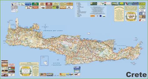 Crete tourist map - Ontheworldmap.com