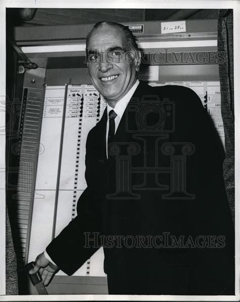 Anthony J. Travia, New York State Assembly Speaker, voting 1967 Vintage Press Photo Print ...