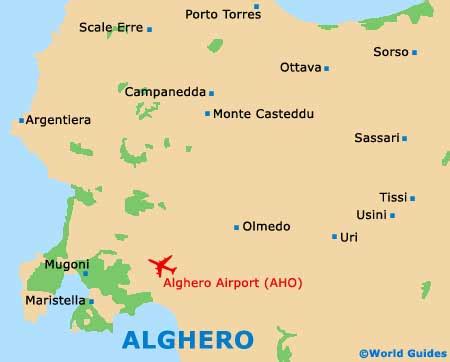 Map of Alghero Airport (AHO): Orientation and Maps for AHO Alghero Airport