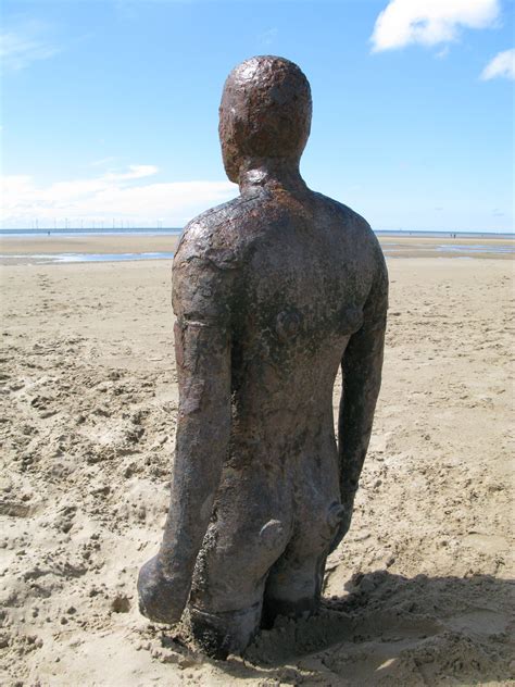 Antony Gormley statue on Crosby Beach Art Installations, Installation Art, Antony Gormley ...