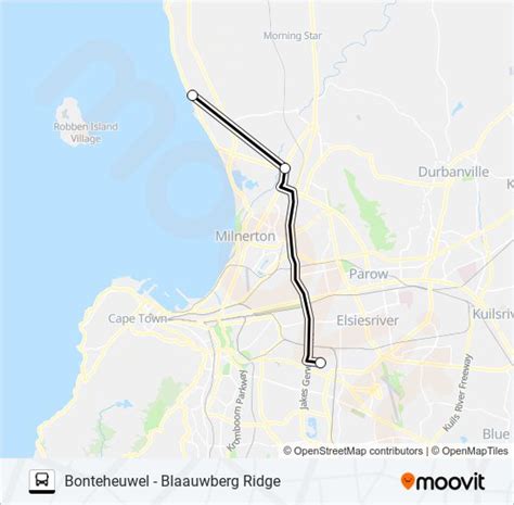 bonteheuwel blaauwberg ridge Route: Schedules, Stops & Maps - Bonteheuwel‎→Blaauwberg Ridge ...