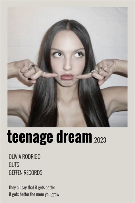 teenage dream | Póster de música, Póster de la tipografía, Carteles de música