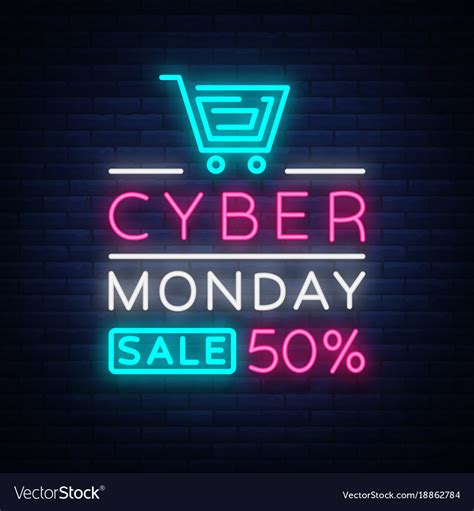 Cyber monday discount sale concept Royalty Free Vector Image