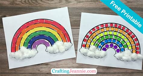 Free Printable Rainbow Template - Crafting Jeannie